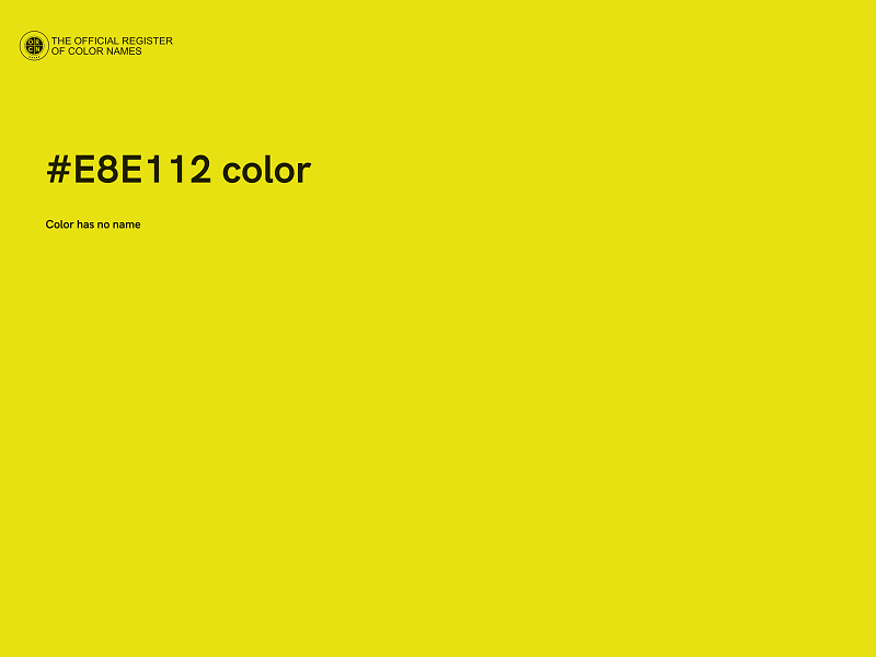 #E8E112 color image