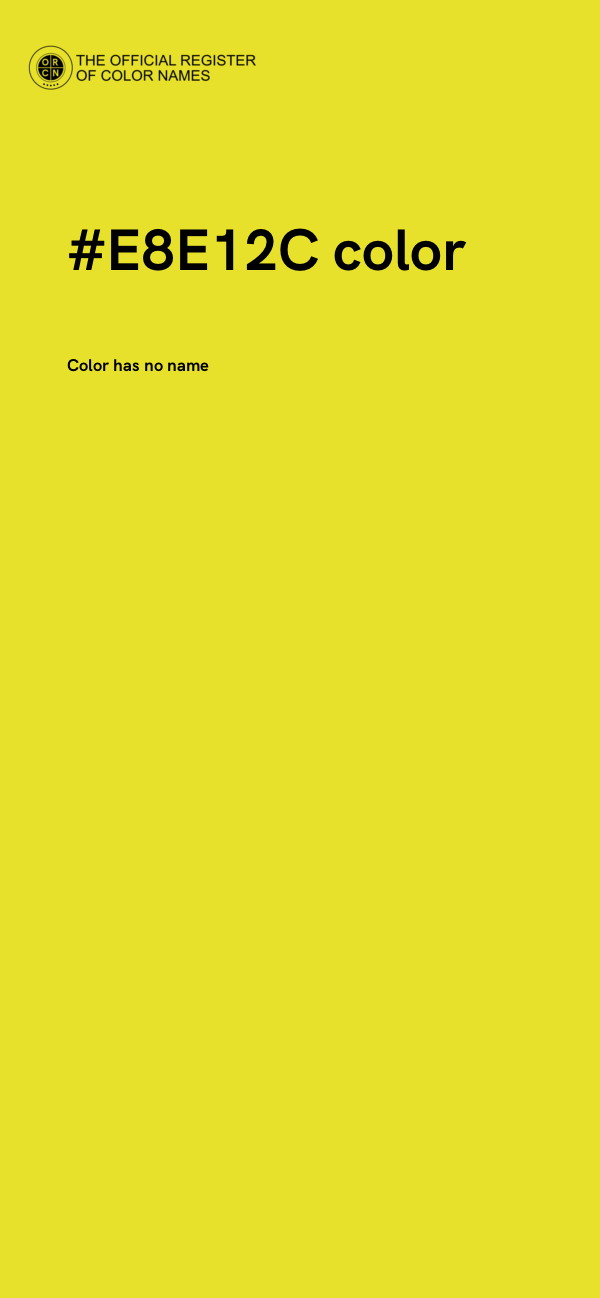 #E8E12C color image