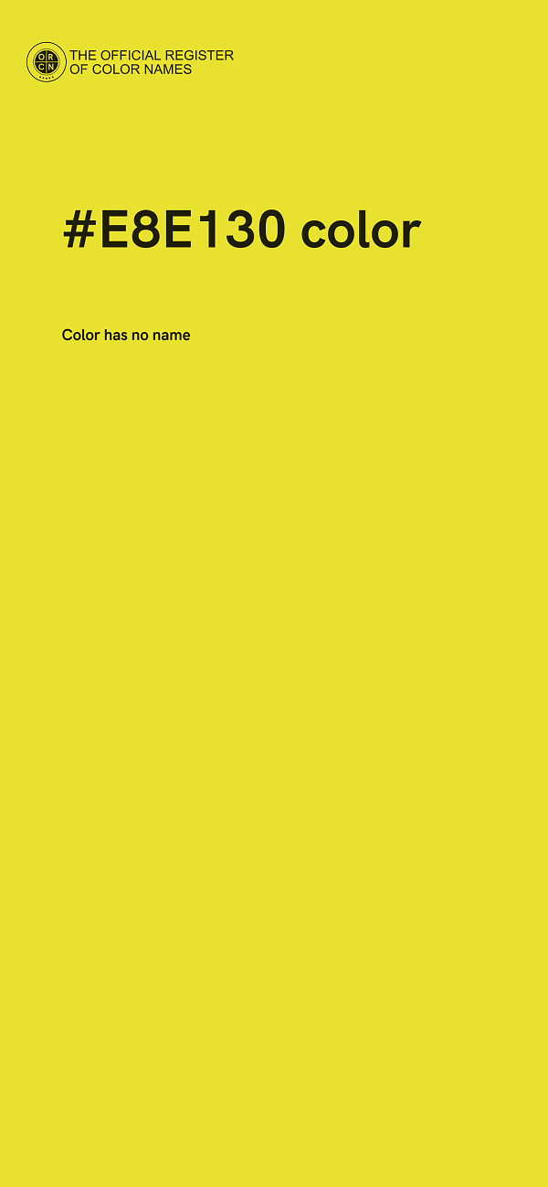 #E8E130 color image
