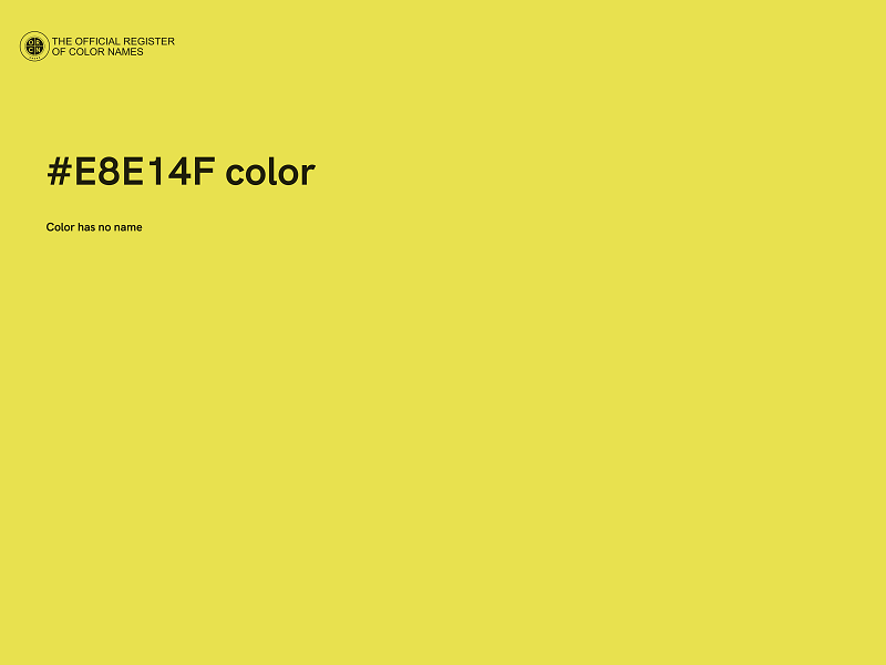 #E8E14F color image