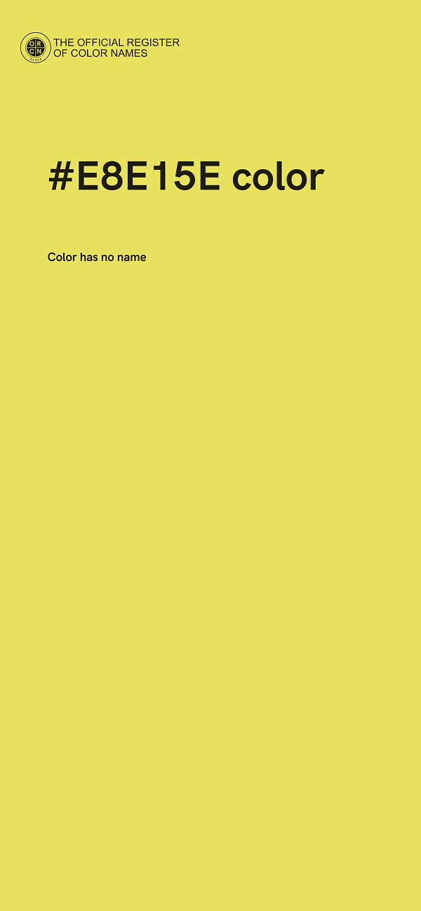 #E8E15E color image