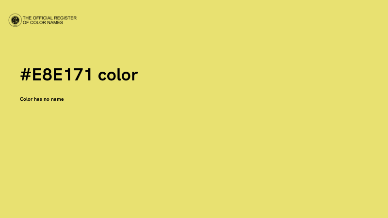 #E8E171 color image