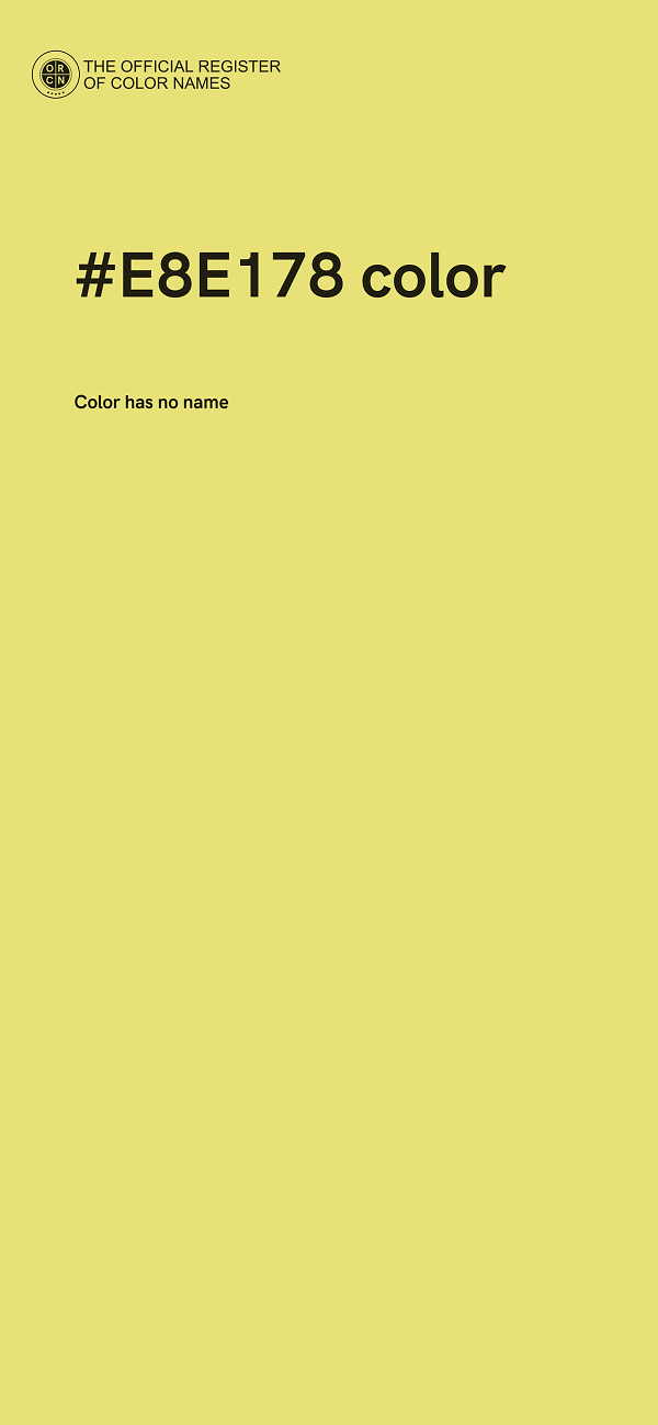 #E8E178 color image
