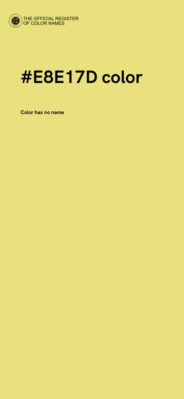 #E8E17D color image