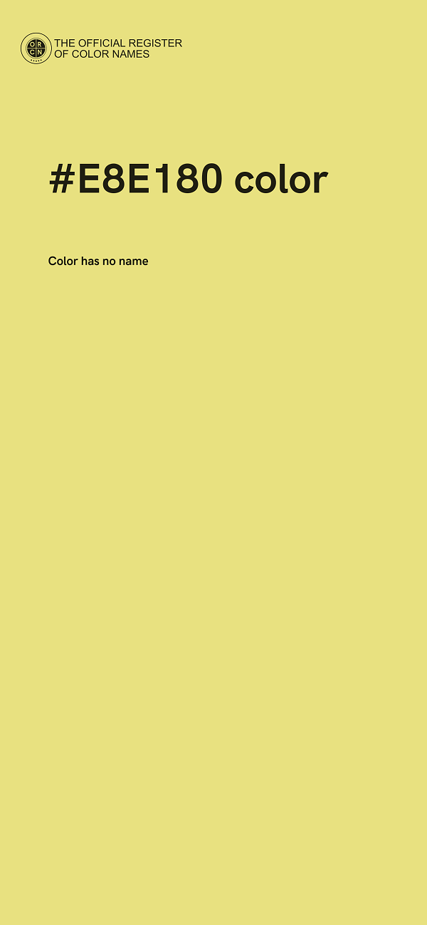 #E8E180 color image