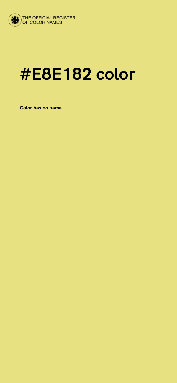 #E8E182 color image