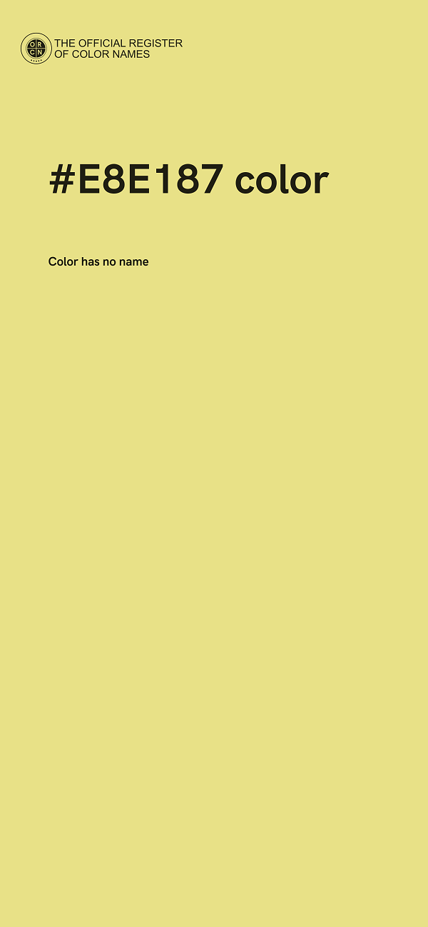 #E8E187 color image