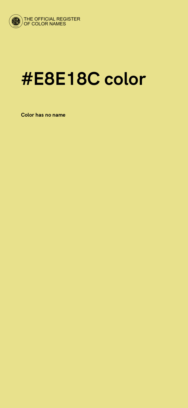 #E8E18C color image