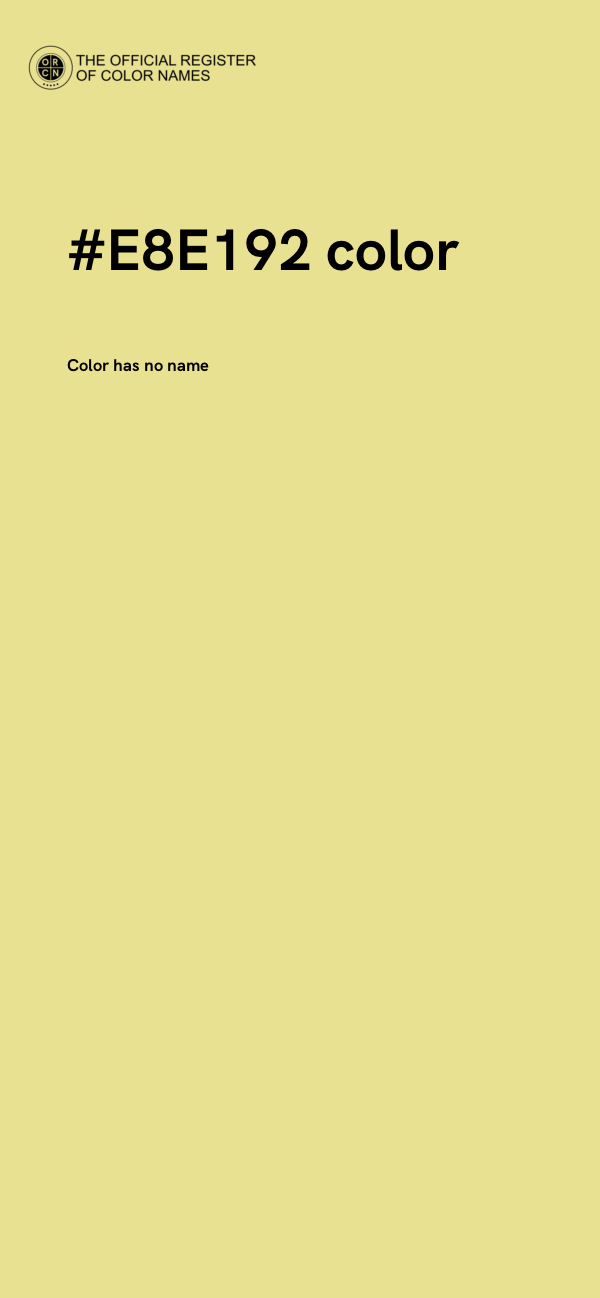 #E8E192 color image