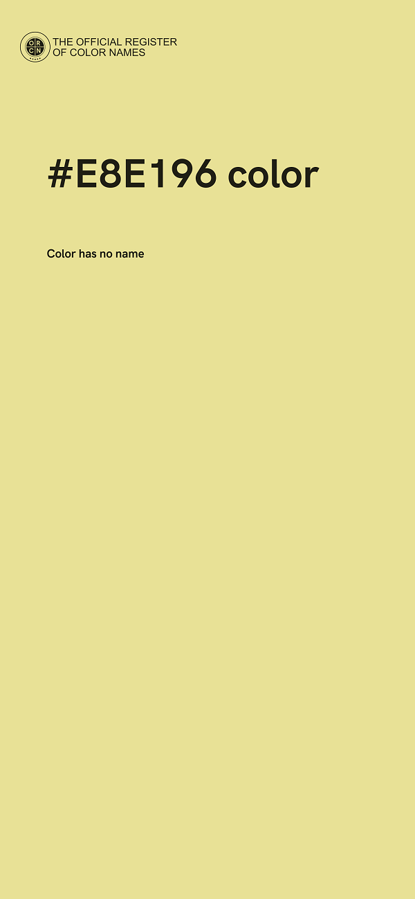 #E8E196 color image