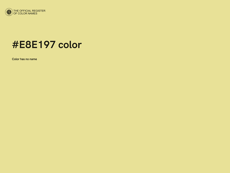 #E8E197 color image