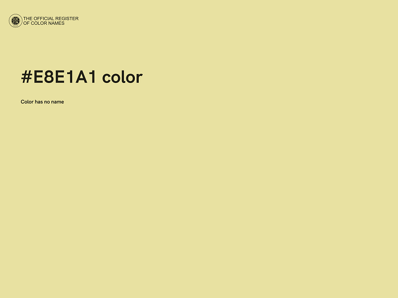 #E8E1A1 color image