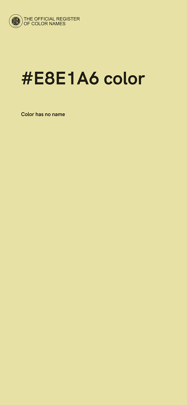 #E8E1A6 color image