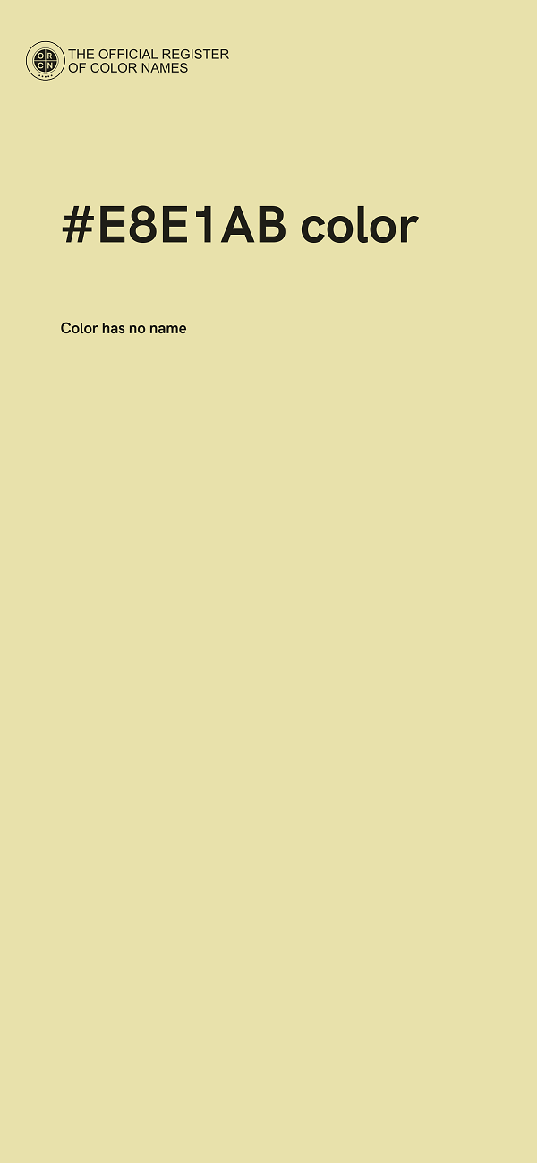 #E8E1AB color image