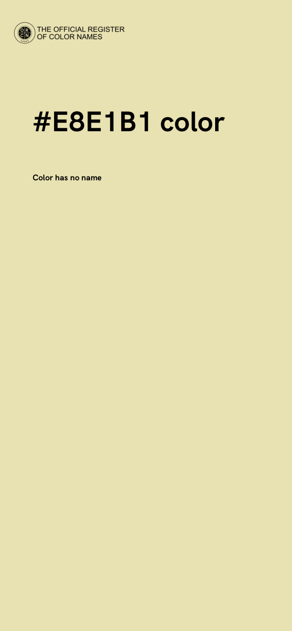 #E8E1B1 color image