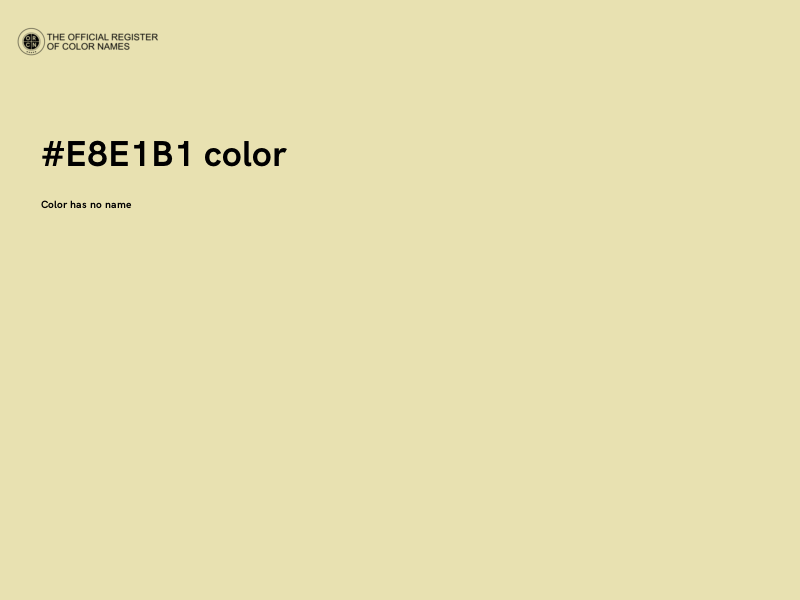 #E8E1B1 color image