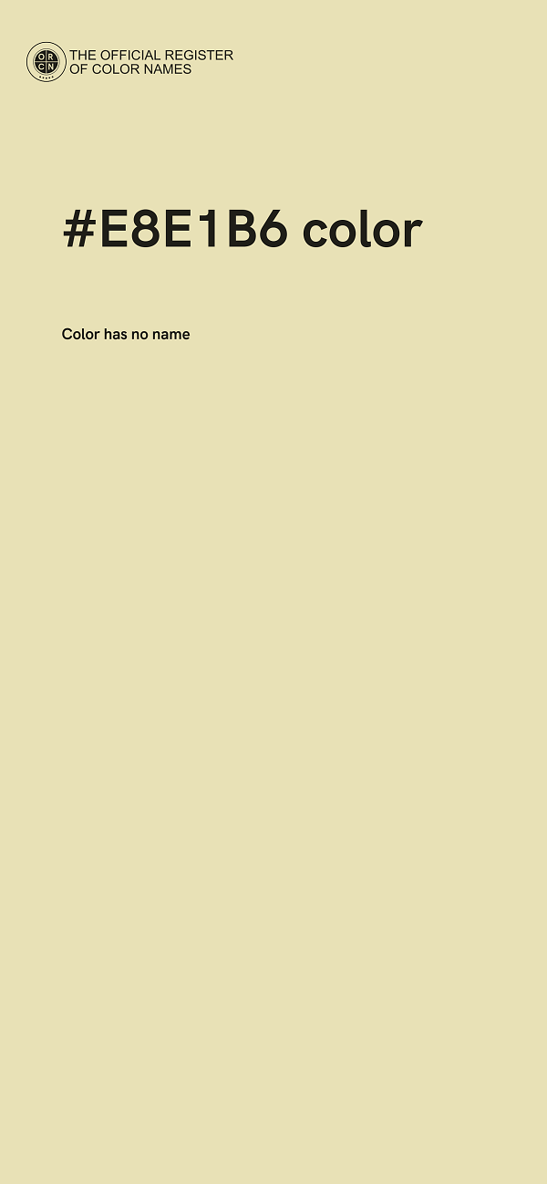 #E8E1B6 color image