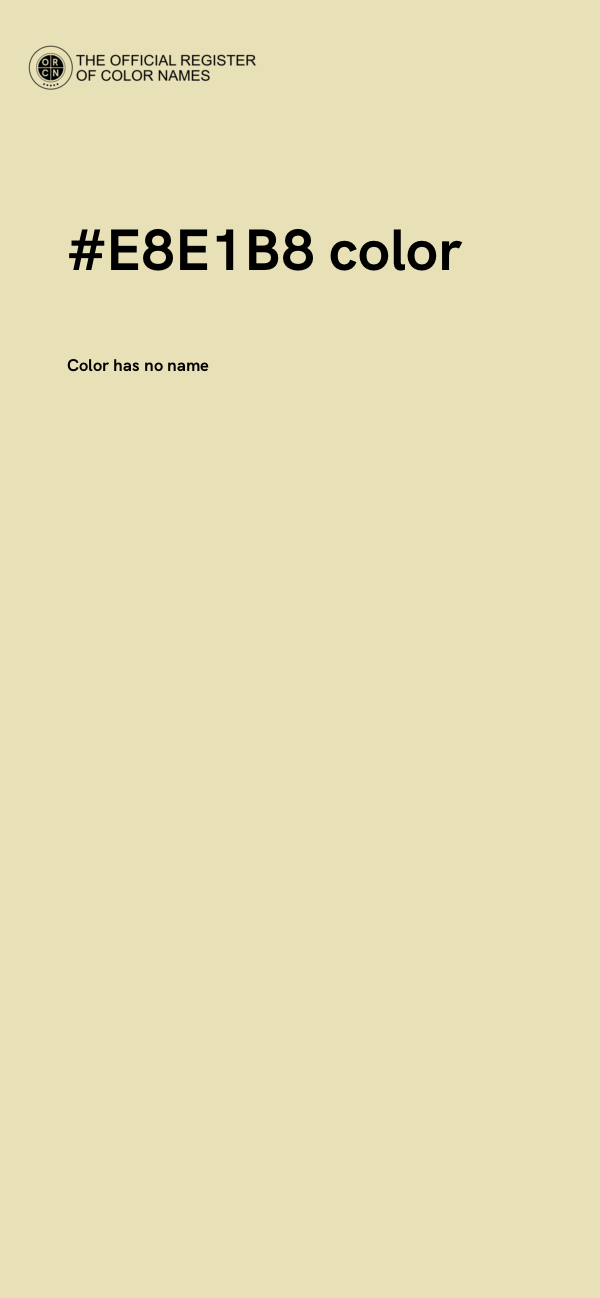 #E8E1B8 color image