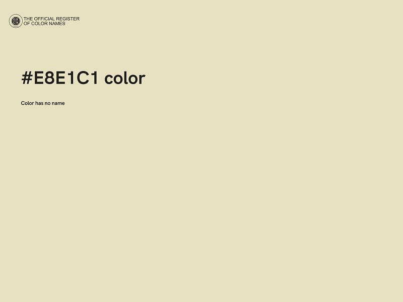 #E8E1C1 color image