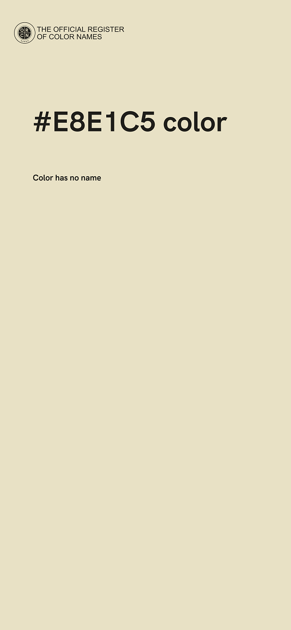 #E8E1C5 color image