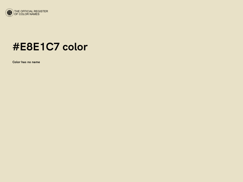 #E8E1C7 color image