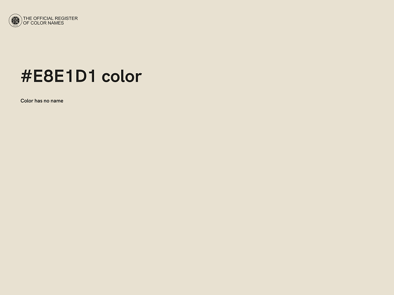 #E8E1D1 color image