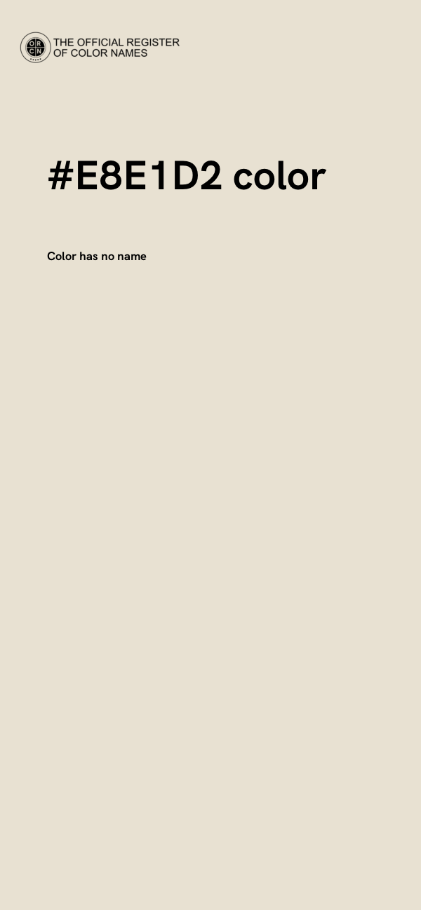 #E8E1D2 color image