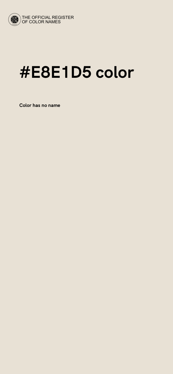 #E8E1D5 color image