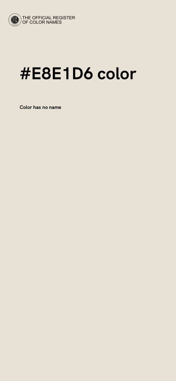 #E8E1D6 color image