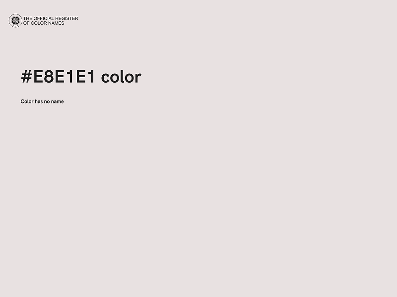 #E8E1E1 color image
