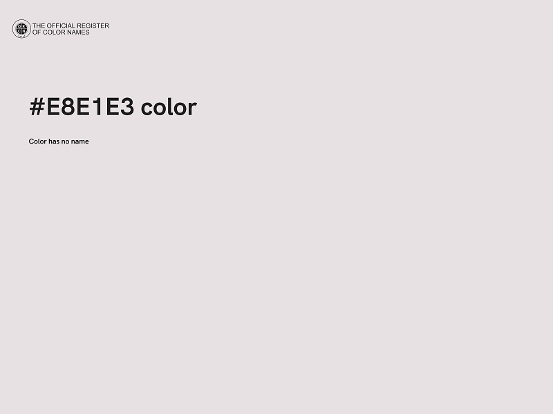 #E8E1E3 color image