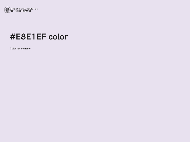 #E8E1EF color image