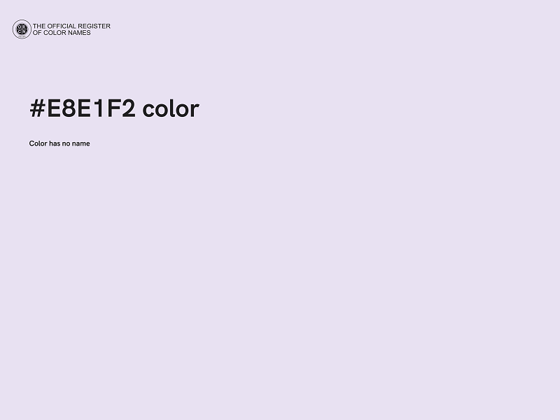 #E8E1F2 color image