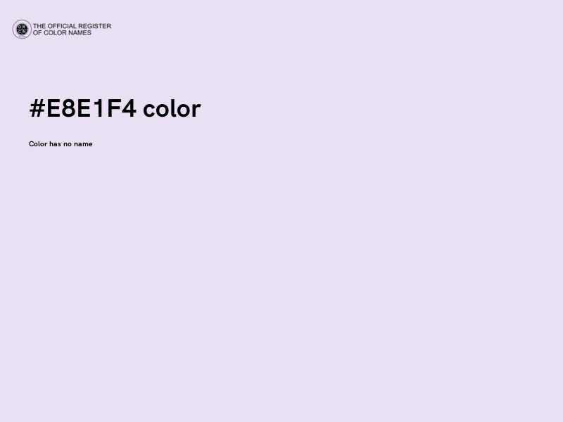 #E8E1F4 color image