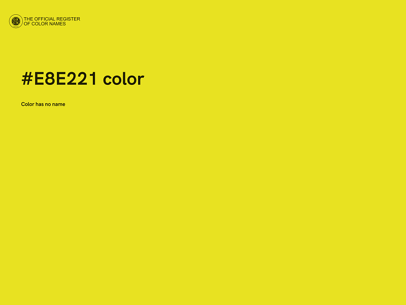 #E8E221 color image