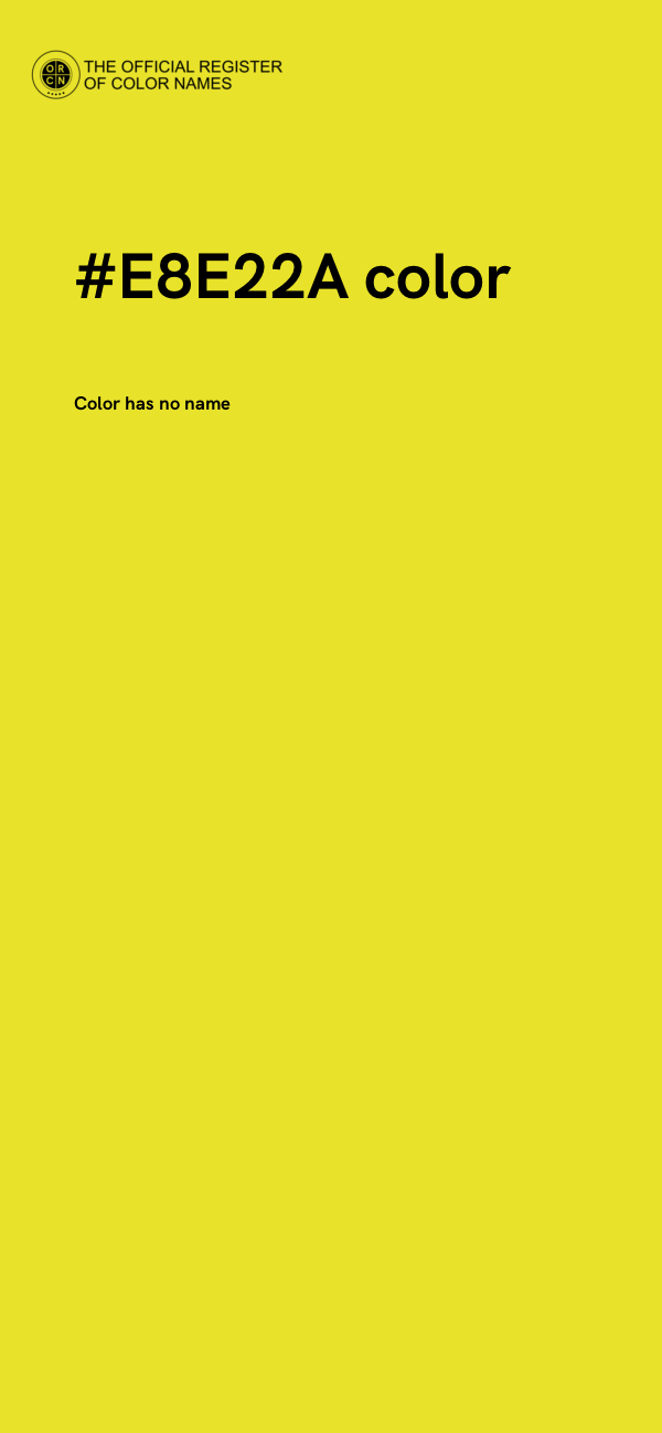 #E8E22A color image
