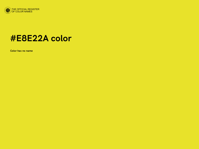 #E8E22A color image