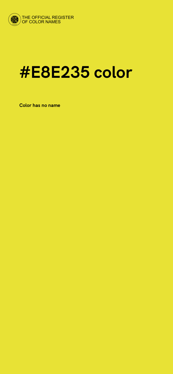 #E8E235 color image