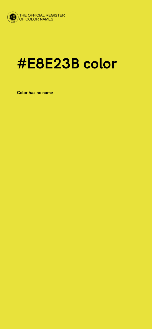 #E8E23B color image