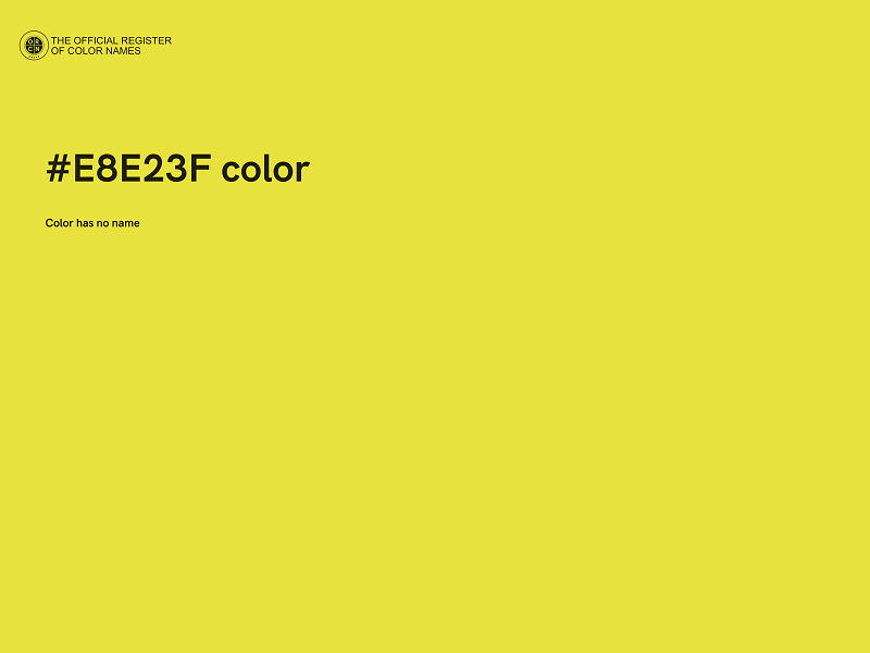 #E8E23F color image