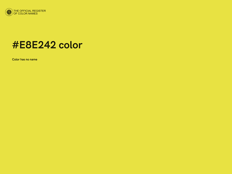 #E8E242 color image