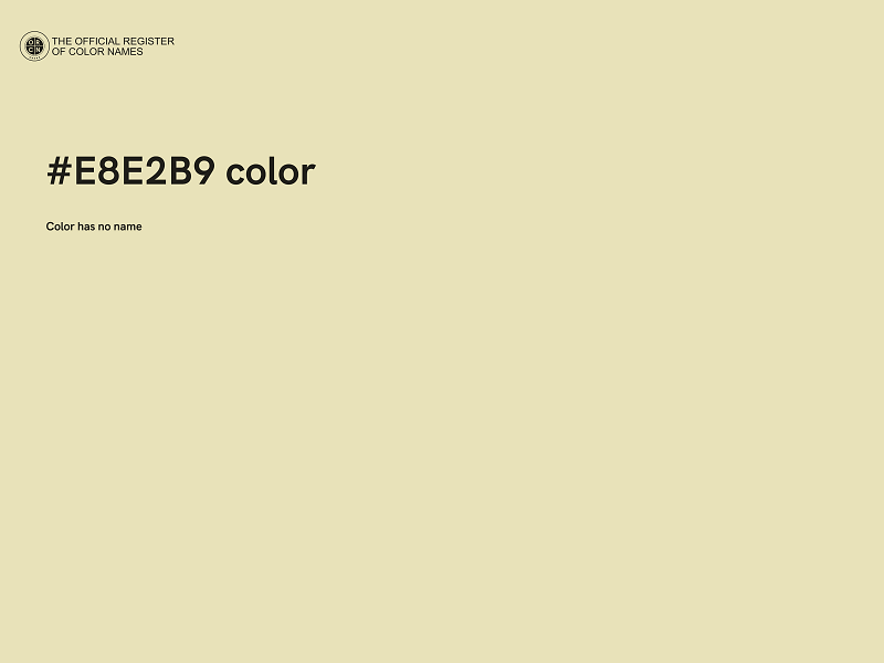 #E8E2B9 color image