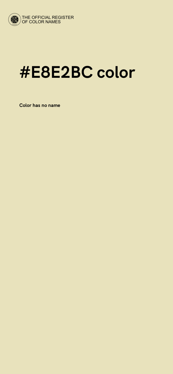 #E8E2BC color image