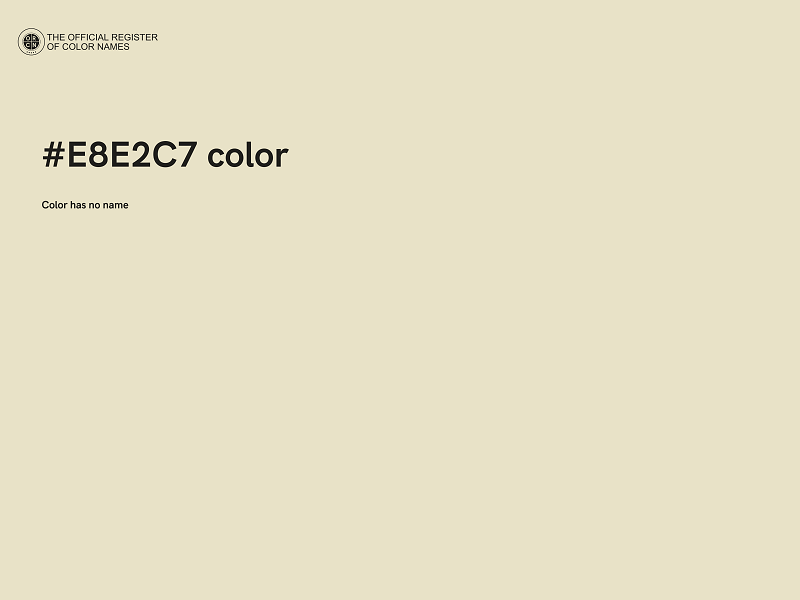 #E8E2C7 color image