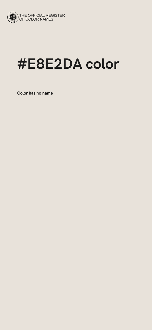 #E8E2DA color image