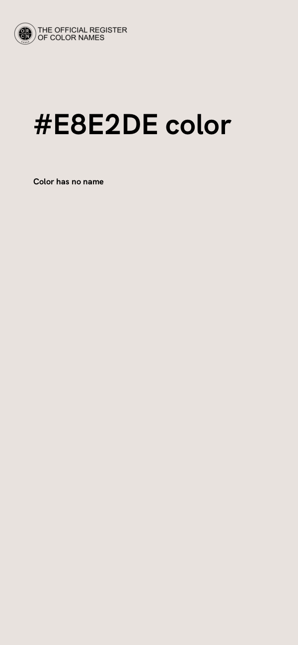#E8E2DE color image