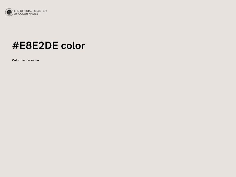 #E8E2DE color image