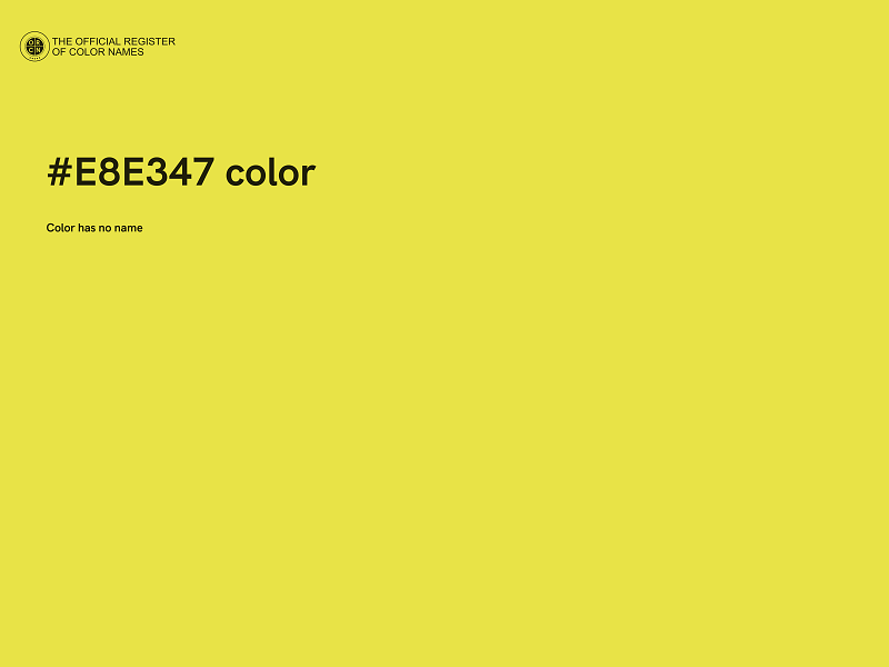 #E8E347 color image
