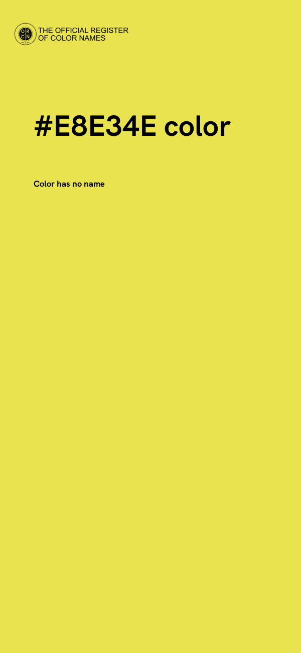 #E8E34E color image