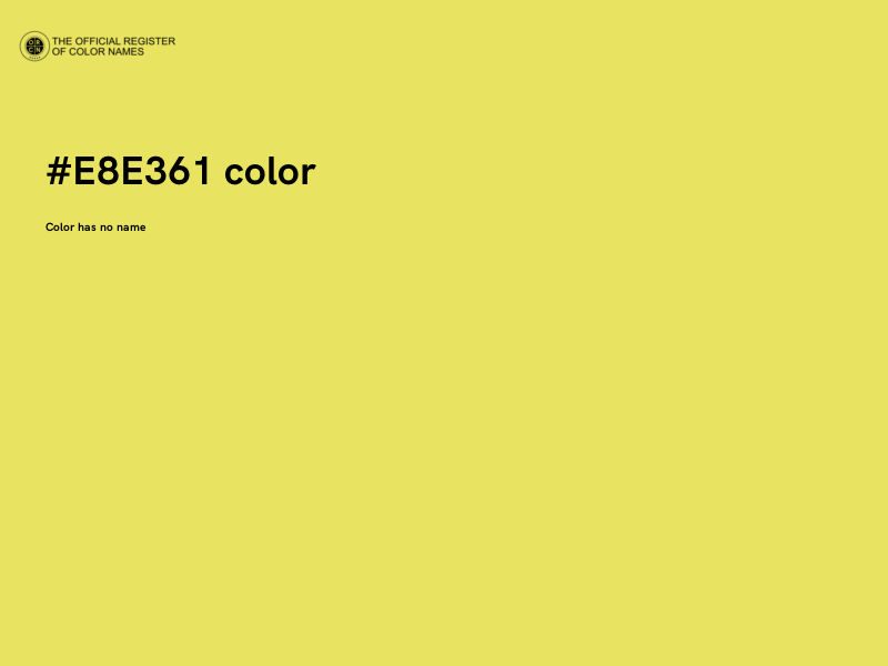 #E8E361 color image